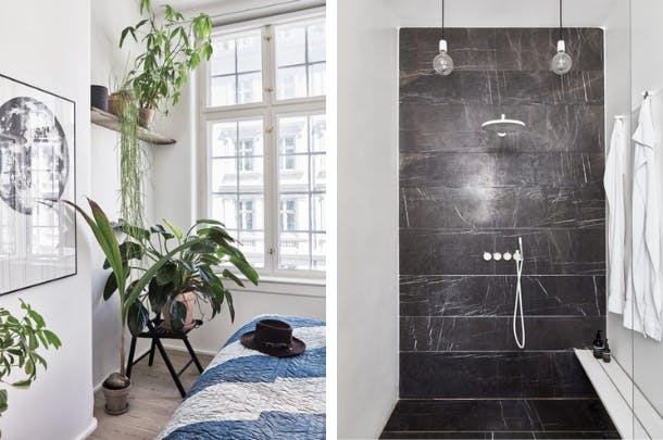 Door het hele appartement zijn er planten, en overal zijn de kleuren simpel, maar met warmte. Door het hele appartement zijn er planten, en overal zijn de kleuren simpel, maar met warmte.