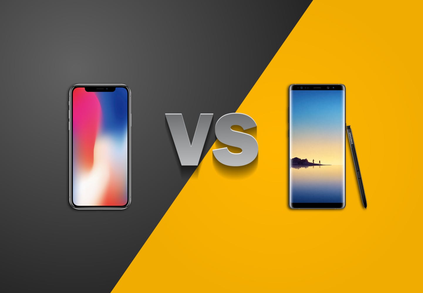 iPhone X VS Samsung Galaxy Note8