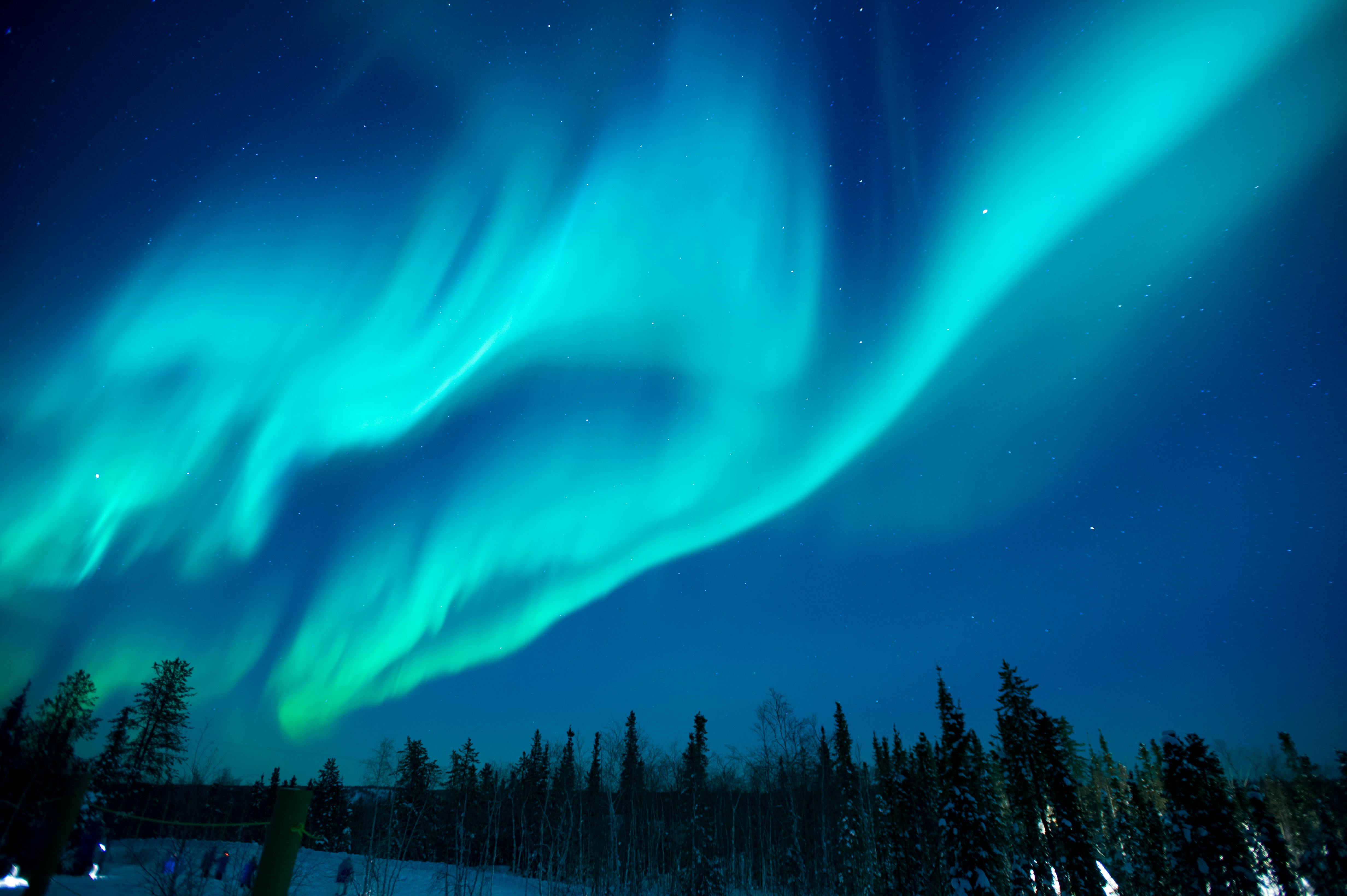Nordlys i Yukon i Canada. Nordlys fra Yukon, Canada